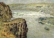 unknow artist Lewis and Clark at the Great falls of the missouri oil on canvas